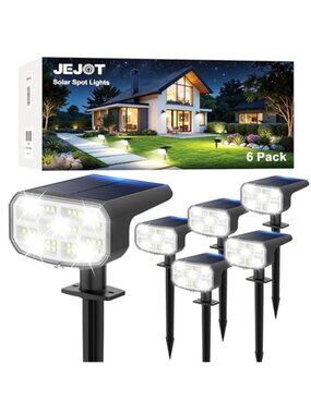 Solar Spotlights Outdoor Waterproof Garden Landscape LED Yard Lights Adjustable